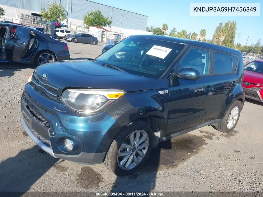 2017 Kia Soul + VIN: KNDJP3A59H7456349 Lot: 40309494