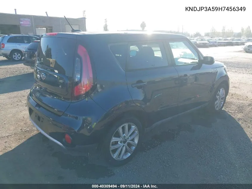 2017 Kia Soul + VIN: KNDJP3A59H7456349 Lot: 40309494