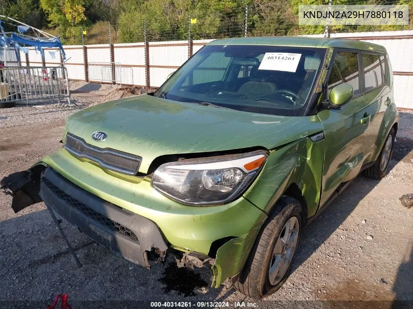 2017 Kia Soul VIN: KNDJN2A29H7880118 Lot: 40314261