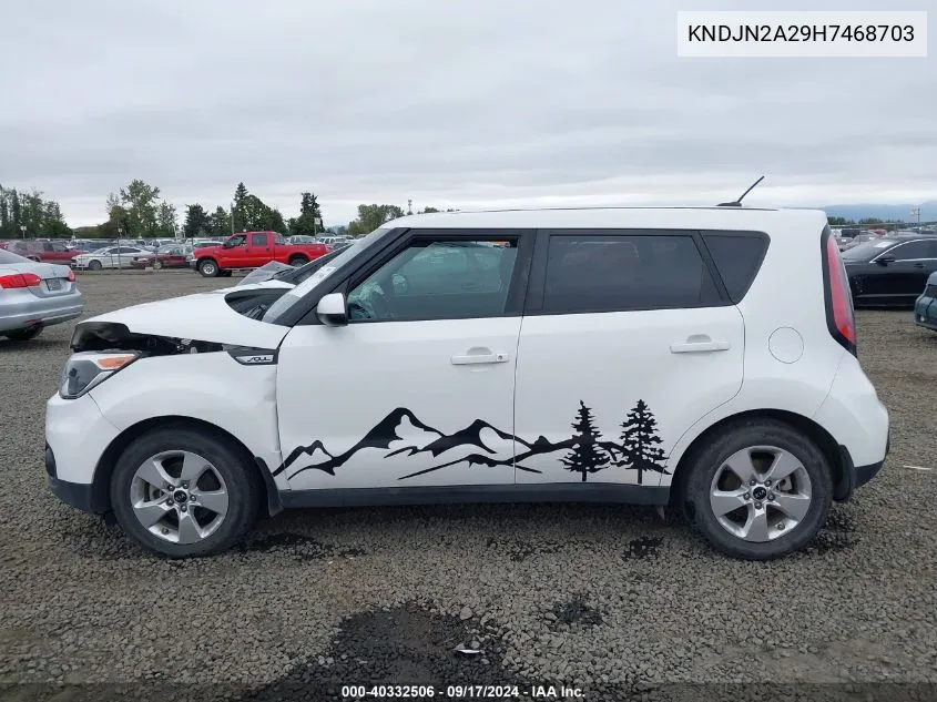 2017 Kia Soul VIN: KNDJN2A29H7468703 Lot: 40332506