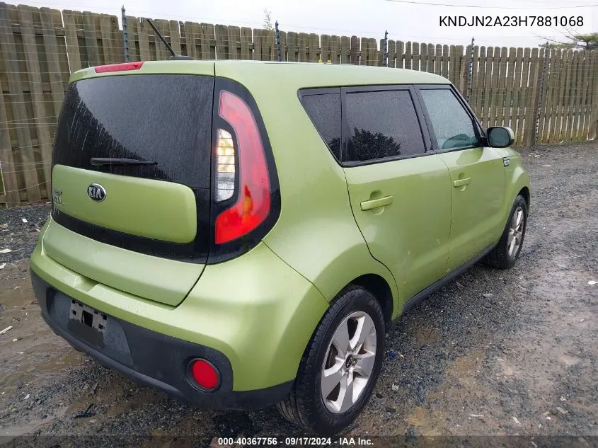 KNDJN2A23H7881068 2017 Kia Soul