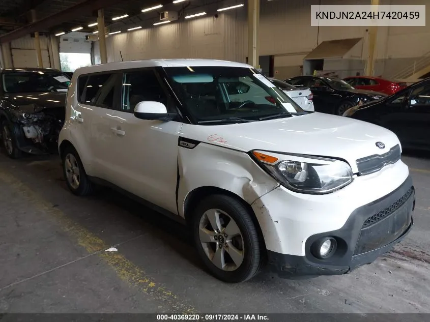 2017 Kia Soul VIN: KNDJN2A24H7420459 Lot: 40369220