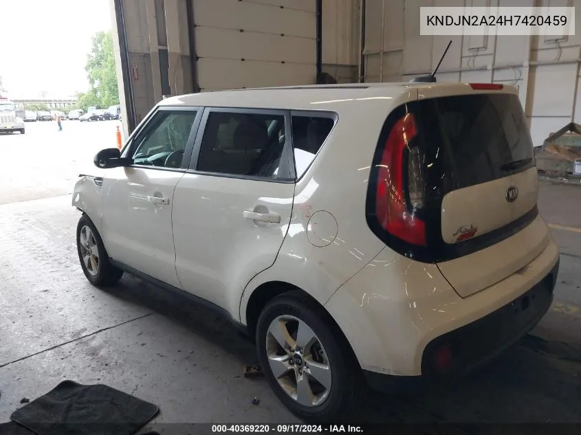 2017 Kia Soul VIN: KNDJN2A24H7420459 Lot: 40369220