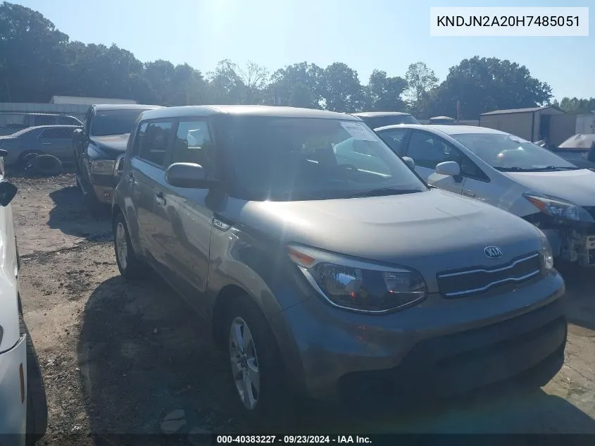 2017 Kia Soul VIN: KNDJN2A20H7485051 Lot: 40383227