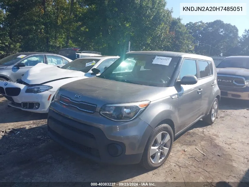 2017 Kia Soul VIN: KNDJN2A20H7485051 Lot: 40383227