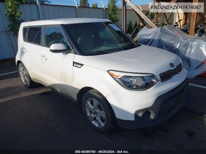 2017 Kia Soul VIN: KNDJN2A2XH7474087 Lot: 40390700