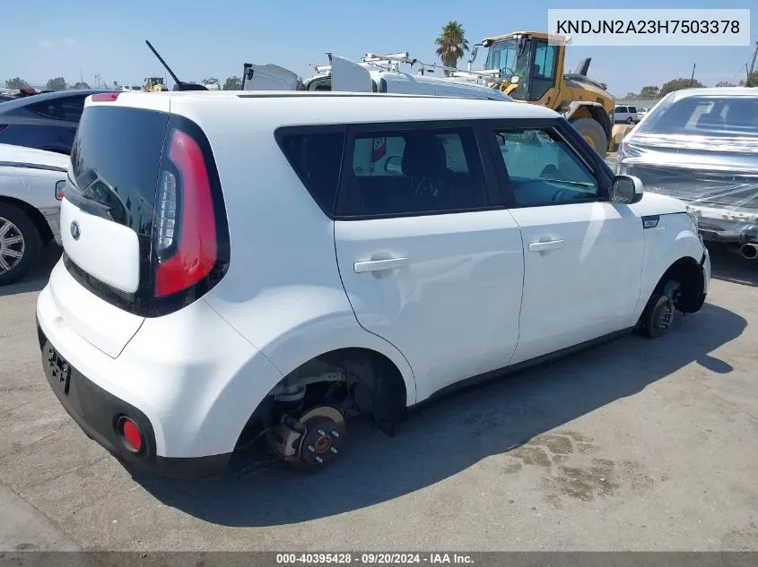 KNDJN2A23H7503378 2017 Kia Soul