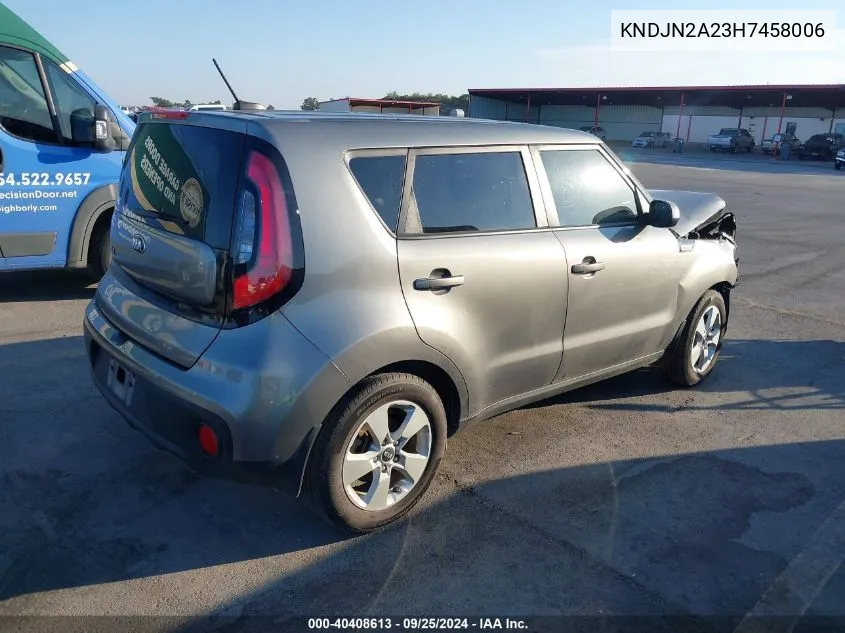 2017 Kia Soul VIN: KNDJN2A23H7458006 Lot: 40408613