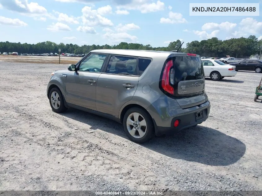 2017 Kia Soul VIN: KNDJN2A20H7486488 Lot: 40408641