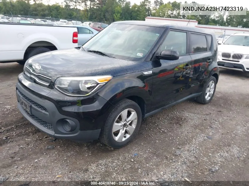 2017 Kia Soul VIN: KNDJN2A23H7423319 Lot: 40418740