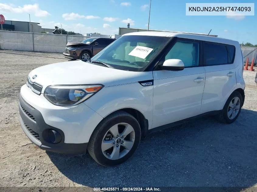 2017 Kia Soul VIN: KNDJN2A25H7474093 Lot: 40425571