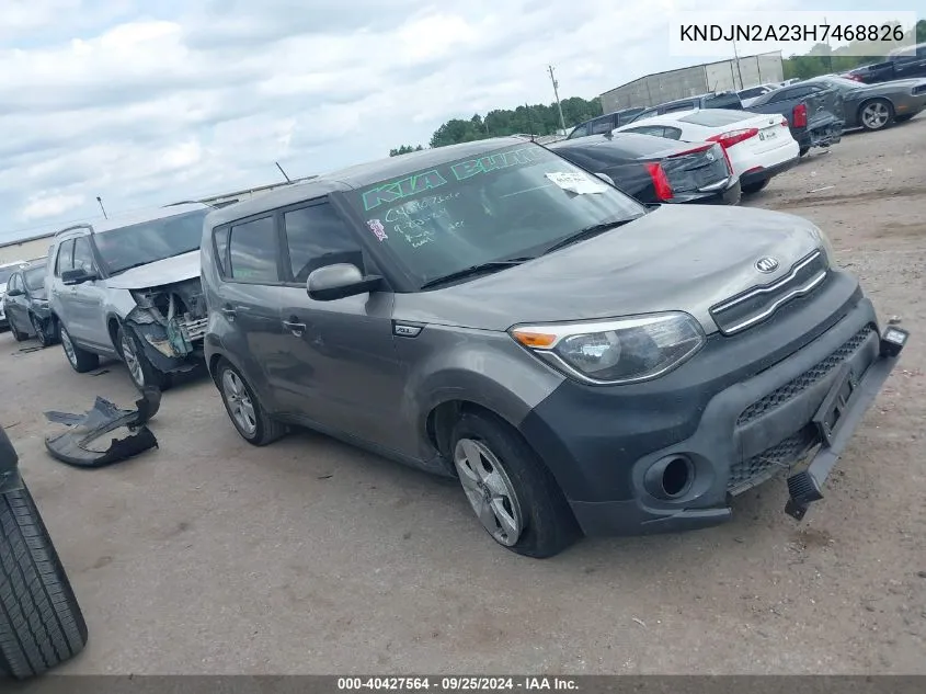 2017 Kia Soul VIN: KNDJN2A23H7468826 Lot: 40427564