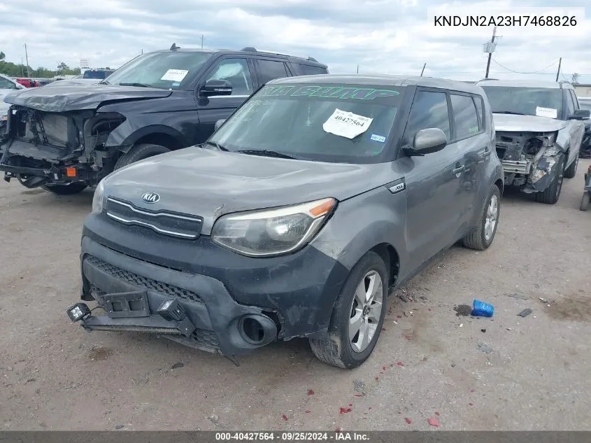 2017 Kia Soul VIN: KNDJN2A23H7468826 Lot: 40427564