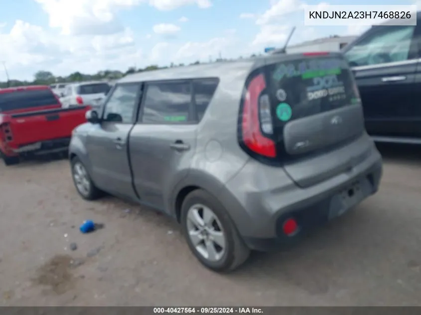 KNDJN2A23H7468826 2017 Kia Soul