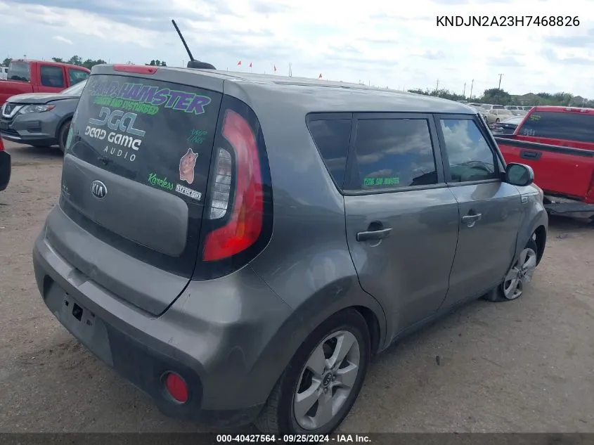 2017 Kia Soul VIN: KNDJN2A23H7468826 Lot: 40427564