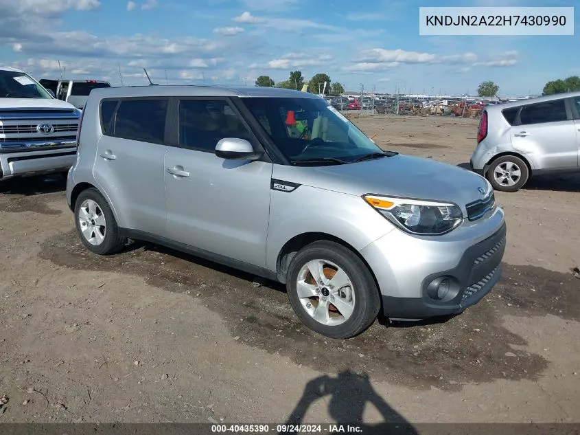 2017 Kia Soul VIN: KNDJN2A22H7430990 Lot: 40435390