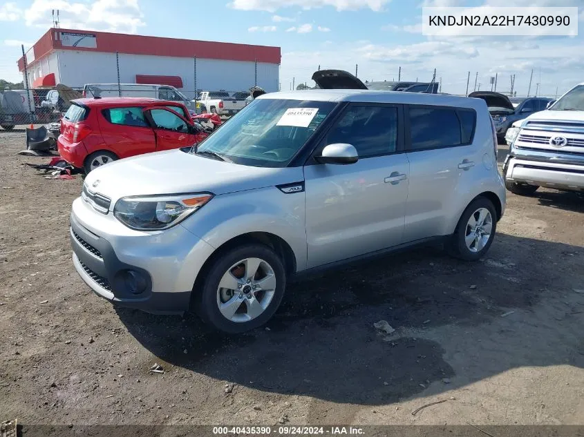 2017 Kia Soul VIN: KNDJN2A22H7430990 Lot: 40435390