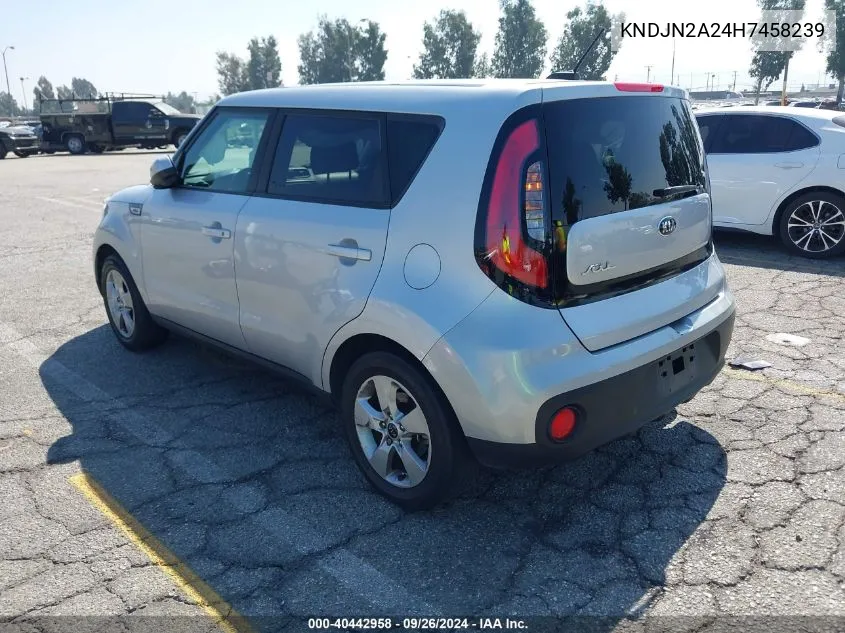 2017 Kia Soul VIN: KNDJN2A24H7458239 Lot: 40442958