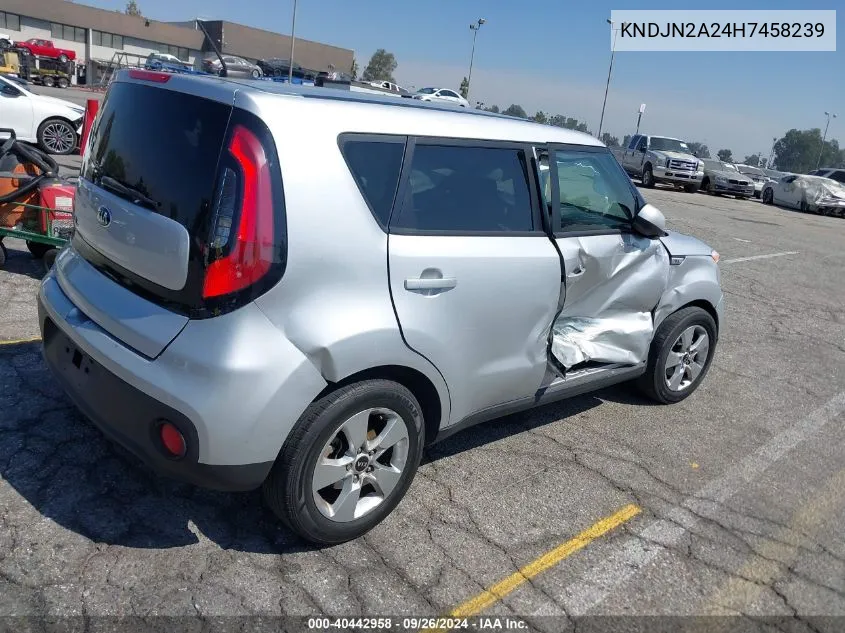 2017 Kia Soul VIN: KNDJN2A24H7458239 Lot: 40442958