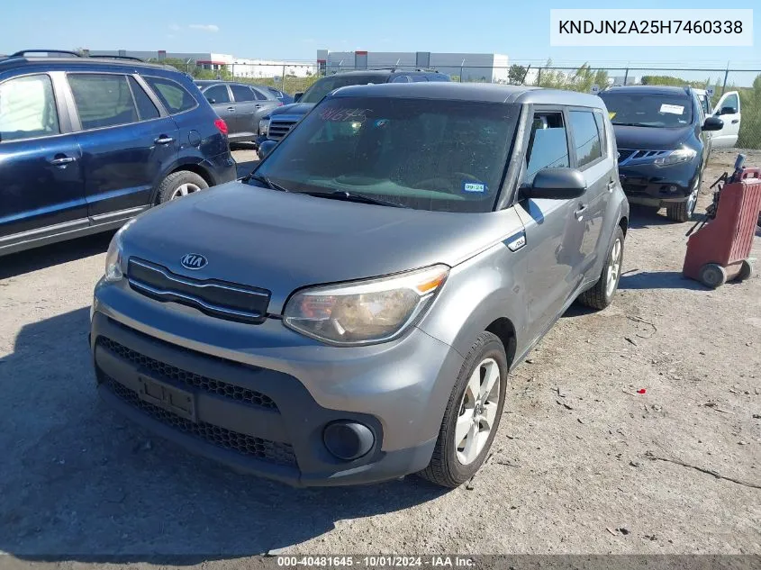 2017 Kia Soul VIN: KNDJN2A25H7460338 Lot: 40481645