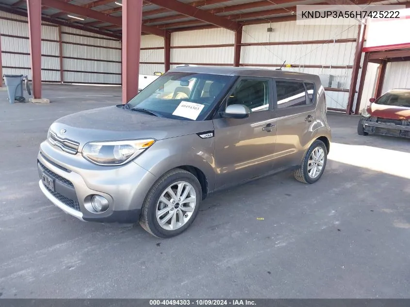 2017 Kia Soul + VIN: KNDJP3A56H7425222 Lot: 40494303