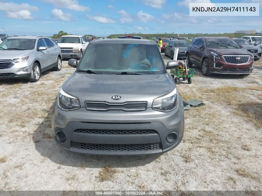 2017 Kia Soul VIN: KNDJN2A29H7411143 Lot: 40507080