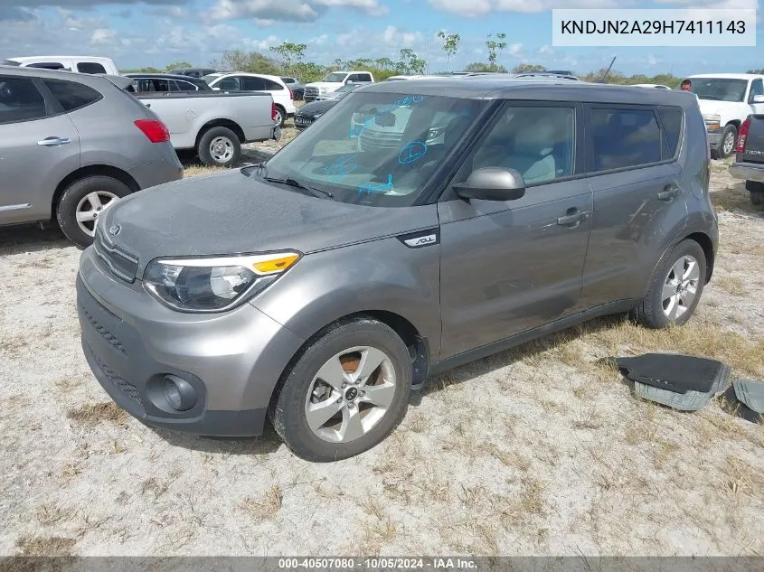 2017 Kia Soul VIN: KNDJN2A29H7411143 Lot: 40507080