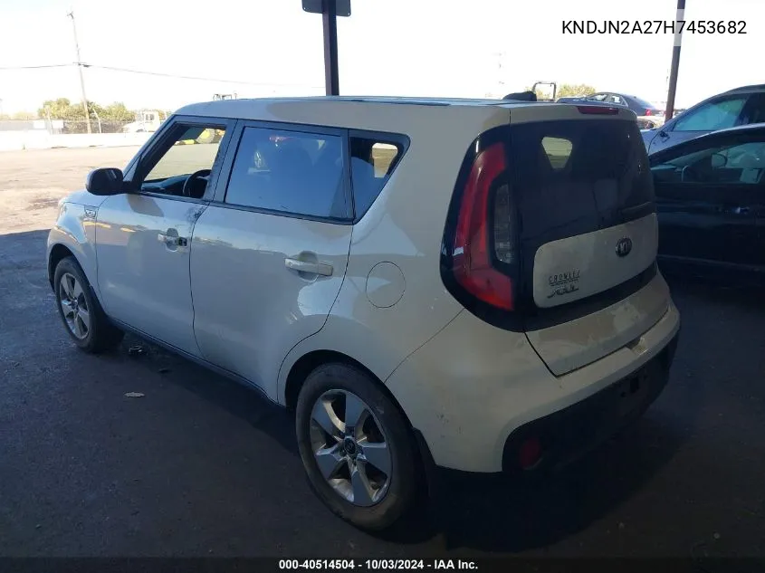 2017 Kia Soul VIN: KNDJN2A27H7453682 Lot: 40514504