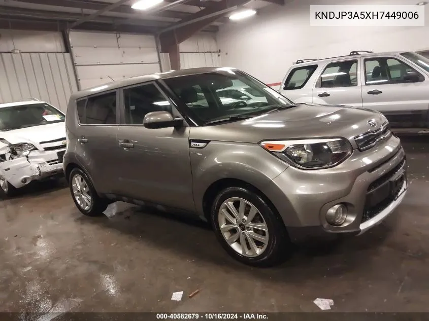 2017 Kia Soul + VIN: KNDJP3A5XH7449006 Lot: 40582679