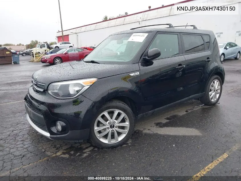 2017 Kia Soul + VIN: KNDJP3A5XH7430150 Lot: 40599225