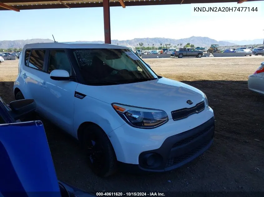 2017 Kia Soul VIN: KNDJN2A20H7477144 Lot: 40611620