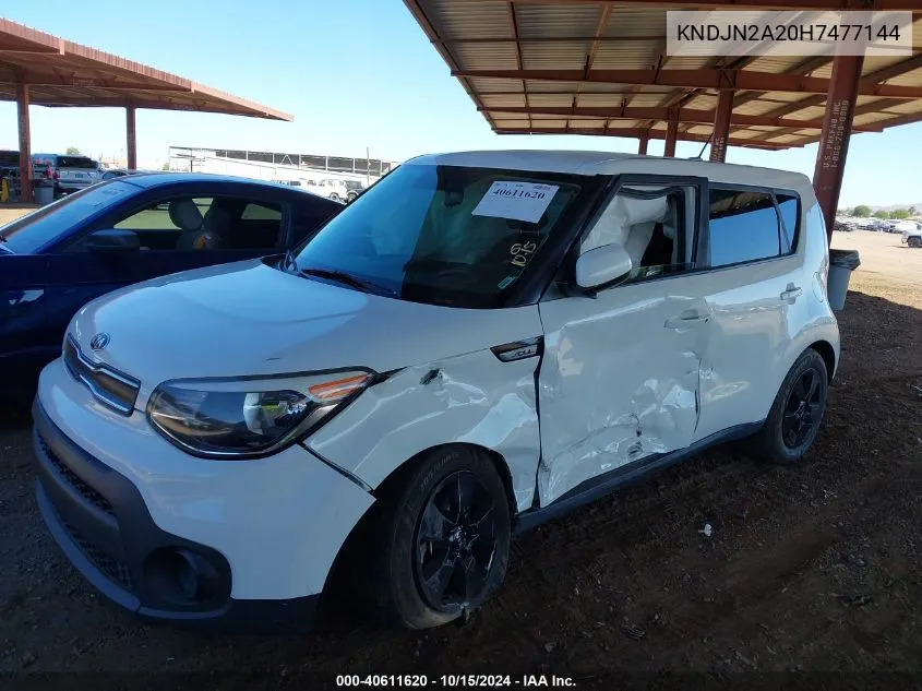 2017 Kia Soul VIN: KNDJN2A20H7477144 Lot: 40611620