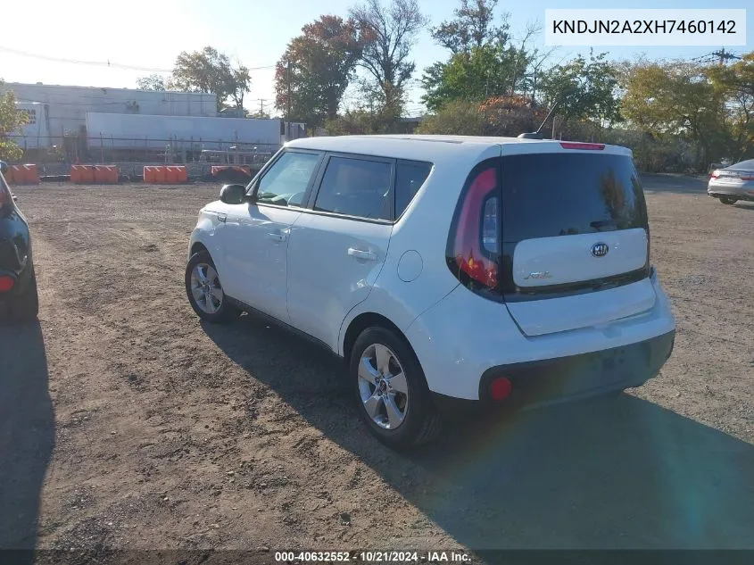 2017 Kia Soul VIN: KNDJN2A2XH7460142 Lot: 40632552