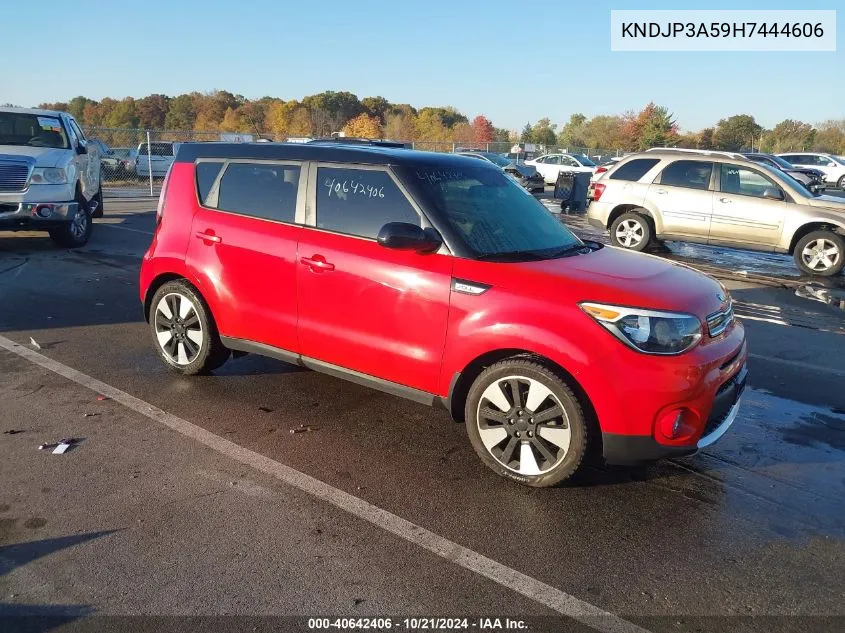 2017 Kia Soul + VIN: KNDJP3A59H7444606 Lot: 40642406