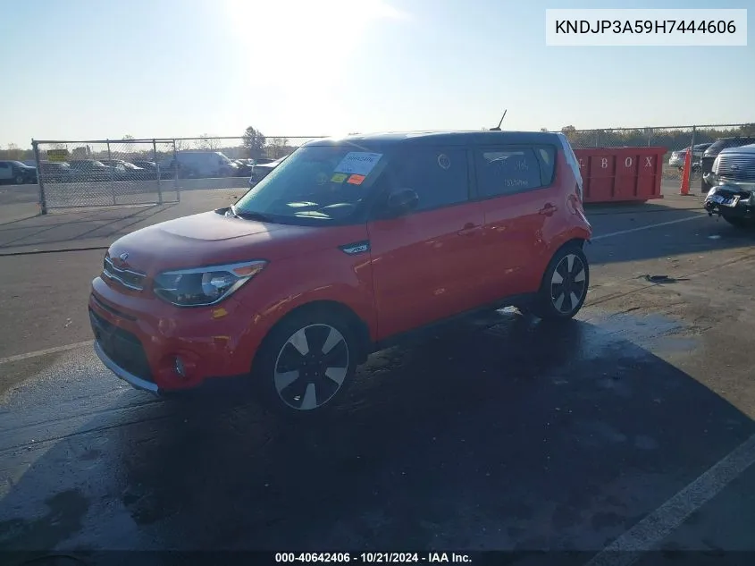 2017 Kia Soul + VIN: KNDJP3A59H7444606 Lot: 40642406