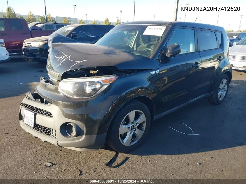 2017 Kia Soul VIN: KNDJN2A20H7412620 Lot: 40688691