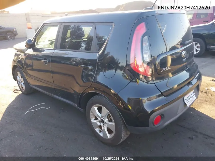 2017 Kia Soul VIN: KNDJN2A20H7412620 Lot: 40688691