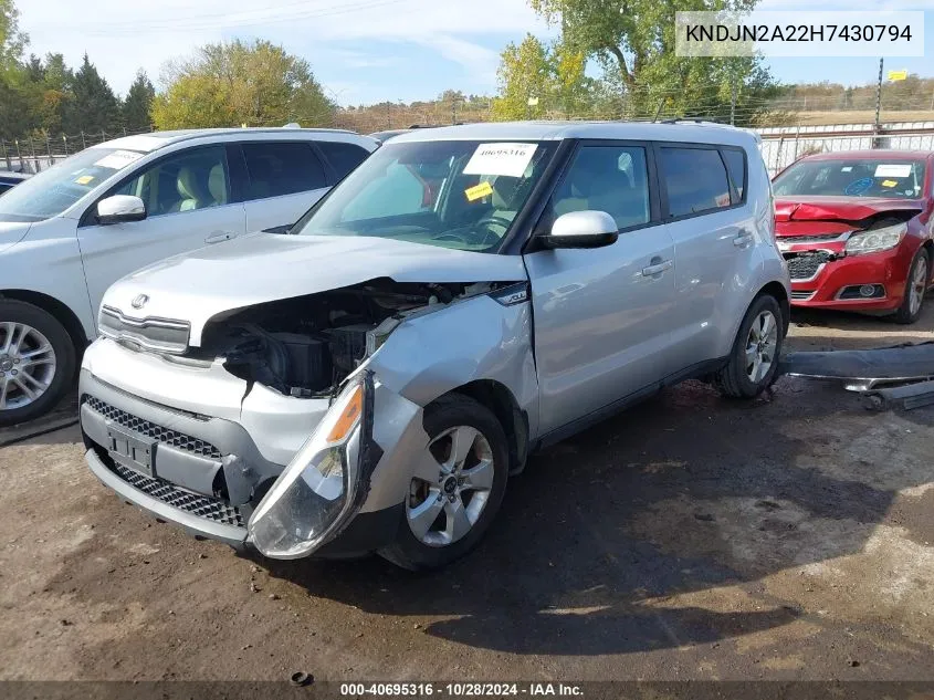 2017 Kia Soul VIN: KNDJN2A22H7430794 Lot: 40695316