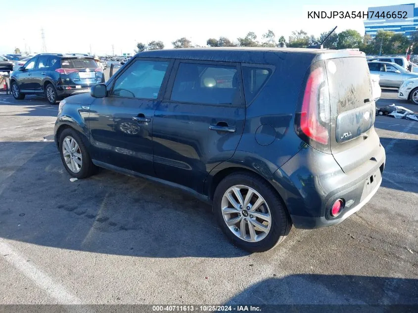 2017 Kia Soul + VIN: KNDJP3A54H7446652 Lot: 40711613