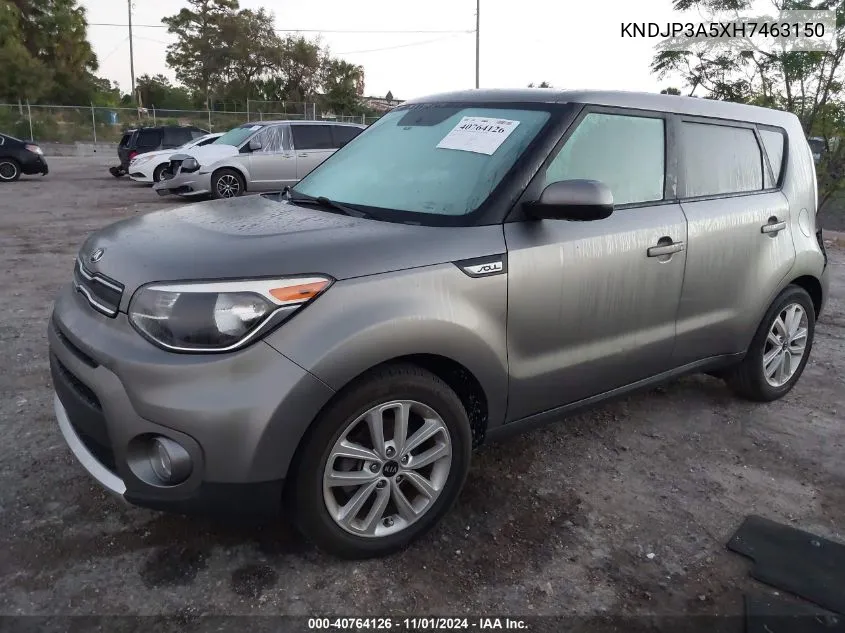 2017 Kia Soul + VIN: KNDJP3A5XH7463150 Lot: 40764126