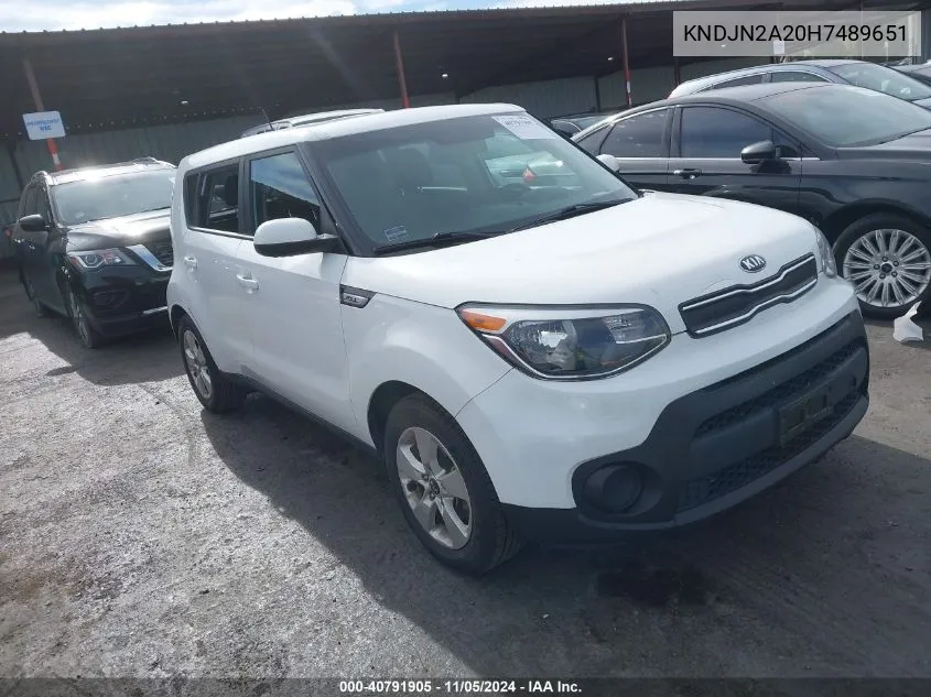 2017 Kia Soul VIN: KNDJN2A20H7489651 Lot: 40791905