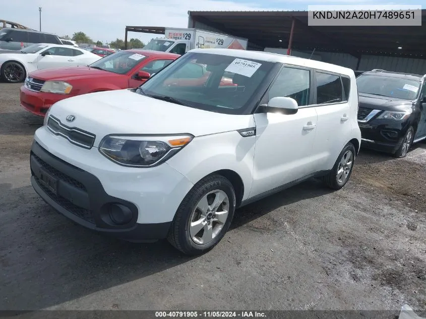 2017 Kia Soul VIN: KNDJN2A20H7489651 Lot: 40791905