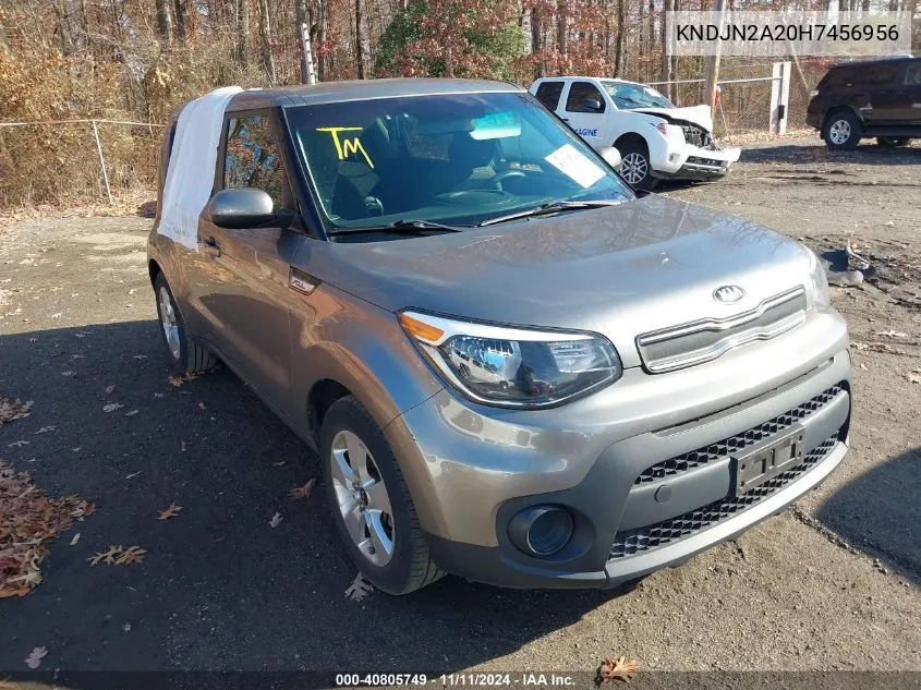 2017 Kia Soul VIN: KNDJN2A20H7456956 Lot: 40805749