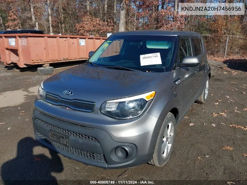 2017 Kia Soul VIN: KNDJN2A20H7456956 Lot: 40805749