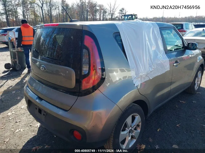 2017 Kia Soul VIN: KNDJN2A20H7456956 Lot: 40805749