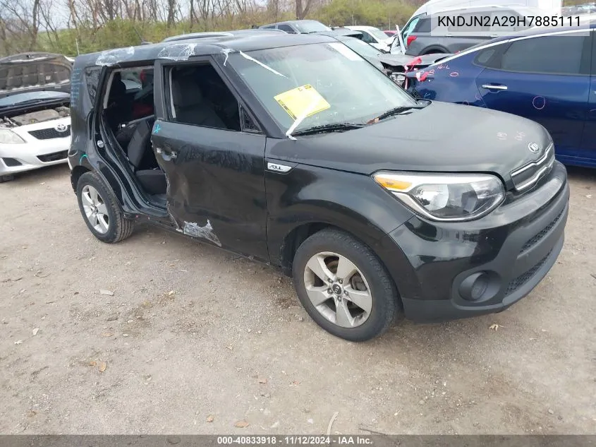 2017 Kia Soul VIN: KNDJN2A29H7885111 Lot: 40833918