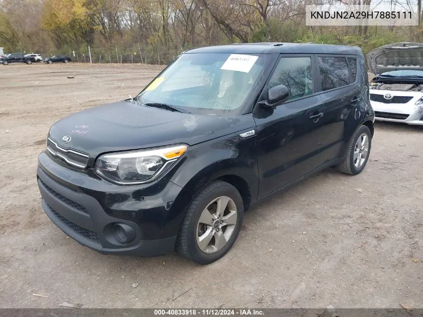 2017 Kia Soul VIN: KNDJN2A29H7885111 Lot: 40833918