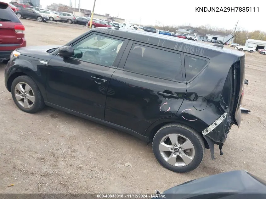 2017 Kia Soul VIN: KNDJN2A29H7885111 Lot: 40833918