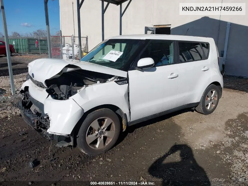 2017 Kia Soul VIN: KNDJN2A21H7459266 Lot: 40839851