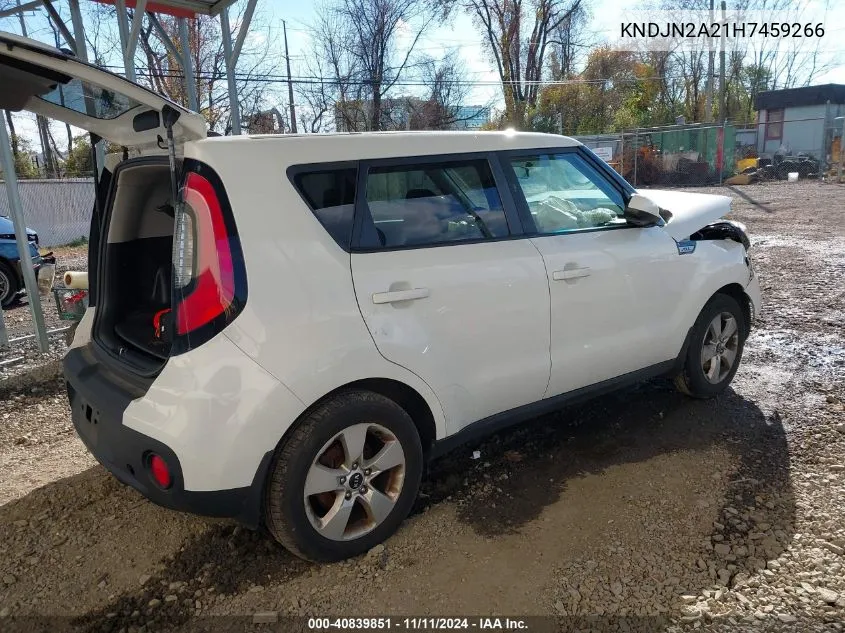 2017 Kia Soul VIN: KNDJN2A21H7459266 Lot: 40839851